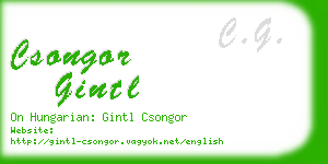 csongor gintl business card